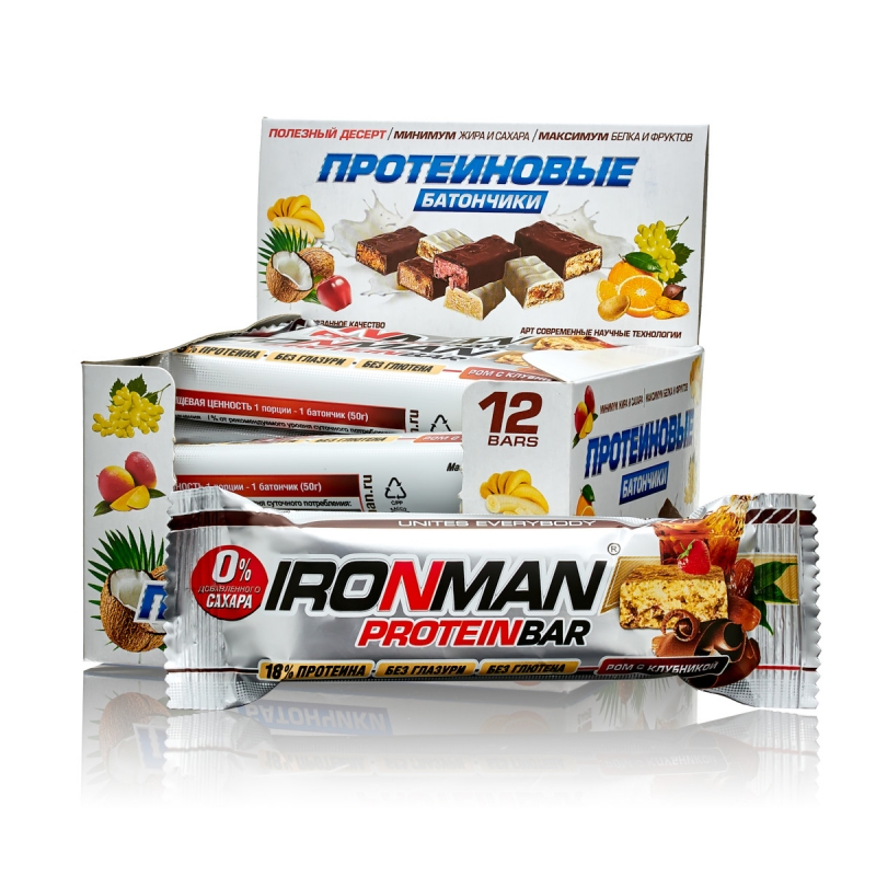 32 Protein bar, без глазури - 12 шт