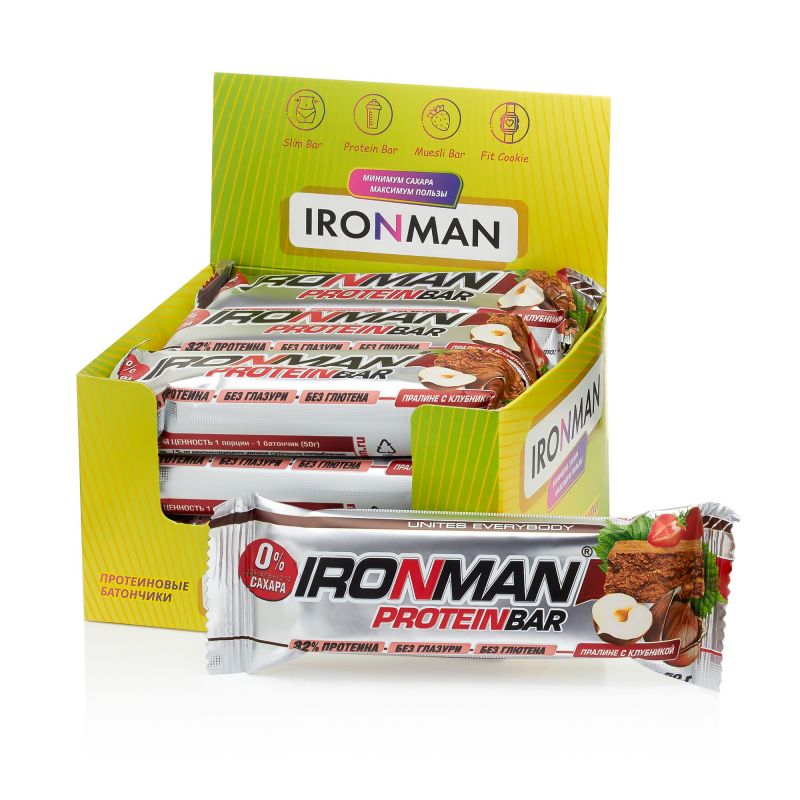 32 Protein bar, без глазури - 12 шт